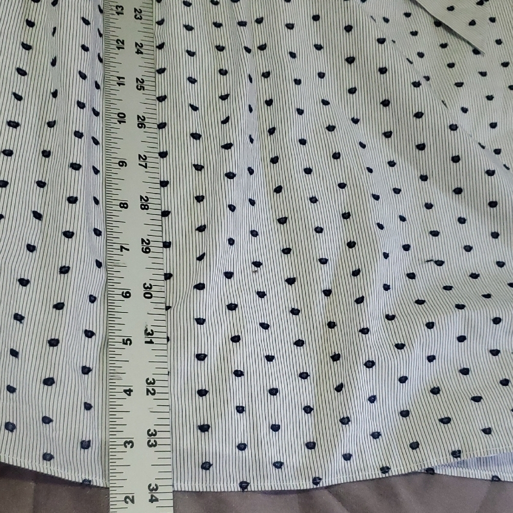 Banana Republic Blue White Striped Dress Off Shoulder Size L Lined - Picture 12 of 14